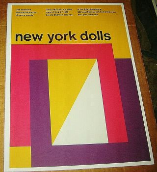 York Dolls David Johansen Rock Concert Poster Swiss Punk Graphic Pop Art