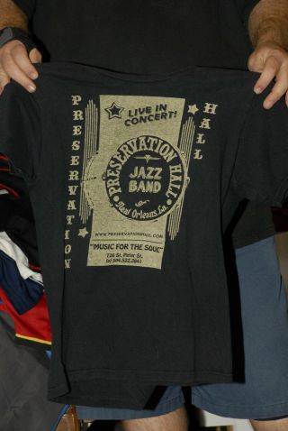 Orleans Preservation Jazz Band T Shirt Med Thin Cotton Anvil Brand Dixieland
