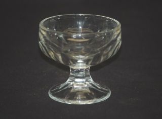 Old Vintage Clear Glass Federal Colonial Panel Footed Sherbet Pedestal Cup Dish