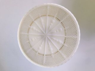 Vintage Milk Glass And Gold Cake Stand 2