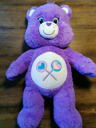 Build A Bear Workshop Care Bears Purple Share Bear 18 " Plush From 2015 (retired)