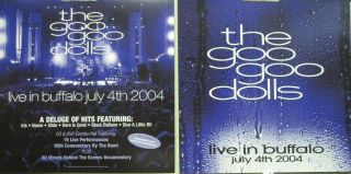 Goo Goo Dolls 2004 Live Buffalo 2 Sided Promo Poster/flat Flawless Old Stock