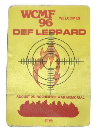 Def Leppard 1983 Pyromania Radio Promo Backstage Pass Wcmf Otto