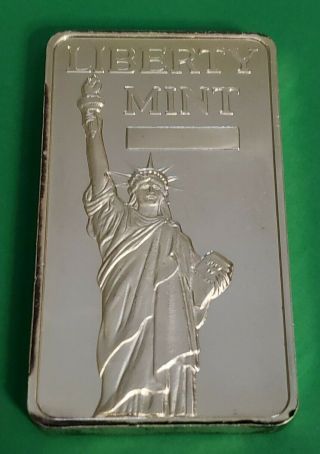 Vintage Liberty 10oz 999 Fine Silver Bar