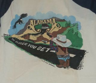 Alabama " The Closer You Get " 1983 Vintage Concert T - Shirt Size Xl