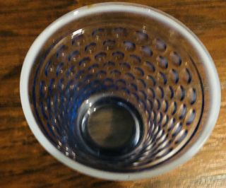 Vintage Fenton Hobnail Blue Opalescent Juice/Water Glass 3.  5 