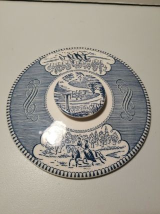 Currier And Ives Casserole Dish Lid Only