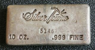 Silvertowne Vintage Old Pour.  999 Silver Loaf Bar Serialized 10 Oz