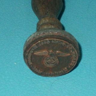 Military Stamp Seal Post Office Document Ink Stamper Wood Handle Eagle 4 3