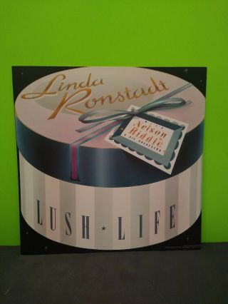Linda Ronstadt With Nelson Riddle & His Orchestra Lp Flat Promo 12x12 Poster
