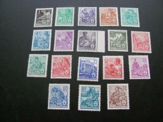 Germany Ddr 1953 - 54 Mnh Sc 187 - 204 Workers Re - Issue Set Og $230