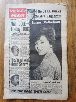 Melody Maker Newspaper March 16th 1963 Susan Maughan Cover