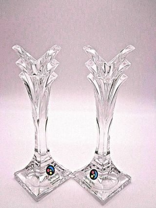 Marc Aurel Nachtmann Crystal Made In Germany Set Of 2 Candle Holders