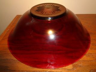 Vintage Anchor Hocking 11 - 3/8” Royal Ruby Red Large Salad Bowl 3