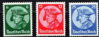 Germany - 1933 Frederick The Great - Full Set - Nh - Scan,  Pic