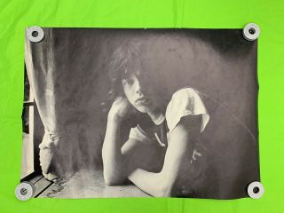 Rare Mick Jagger Poster Black & White Vintage Rolling Stones Poster 28x20