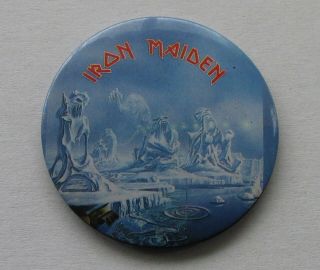 Iron Maiden Large Vintage Metal Pin Badge From The 1980 