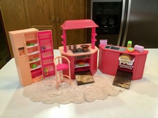 Vintage Barbie Kitchen Furniture Play Set Arco 1985