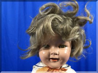 Vintage 1930s Shirley Temple Doll 17 - 18 Inch Composition Body Eyes Open & Close
