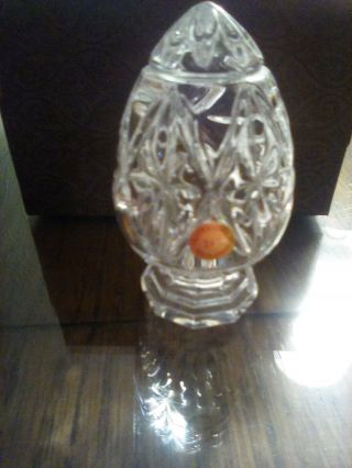 Vtg Bleikristall 24 Lead Crystal Decorative Egg Paperweight - Germany - 3 "