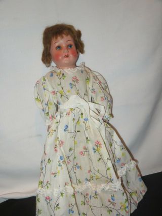 Antique 16 " German Bisque Doll Leather Body 275 - 6/0 Germany (y896)