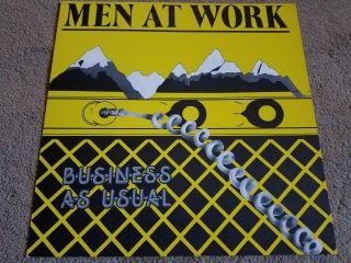 Men At Work - Business As Usual - 1982 Cbs Records Promo Poster / Flat - Rare