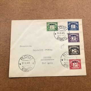 C) Cover Mef Uk Allied Occupation Italian Colony Italy Greece Rodi Postage Due