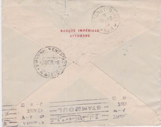 Turkey - 1920 3 pi on Trebizonde censored cover to Smyrne during Greek occupation 2