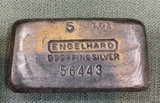 Engelhard 5 T.  Oz Vintage Silver Bar.  999
