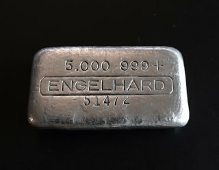 Engelhard 5 Oz,  5th Series Tier 2 Legacy Silver Bar 999,  Sn 51472,  1300 Minted
