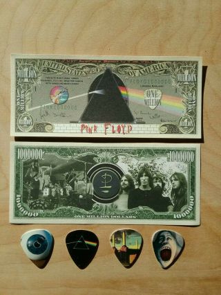 Pink Floyd Picture Pick Guitar Picks/pink Floyd Million Dollar Novelty Notes