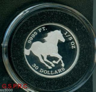 2006 Tuvalu Horse 1/5 Oz.  Platinum Bullion