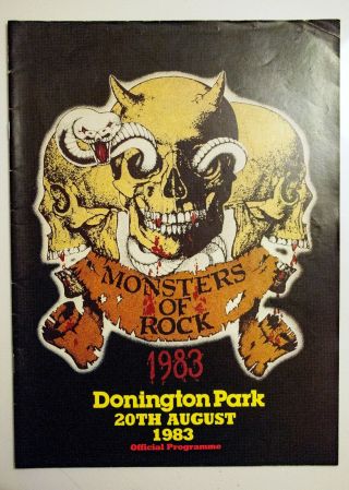 Monsters Of Rock 1983 Official Programme/whitesnake/meatloaf/zz Top