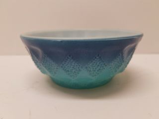 Vintage Anchor Hocking Blue Kimberly Diamond Fire King Cereal Bowl 5 "