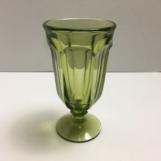Imperial Glass Old Williamsburg Verde Green Iced Tea Goblet