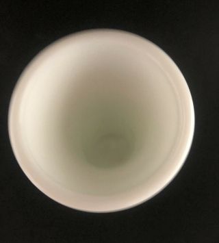 Vtg Mid Century Modern Randall 4 ringed White Milk Glass Bud Vase 8 1/2 