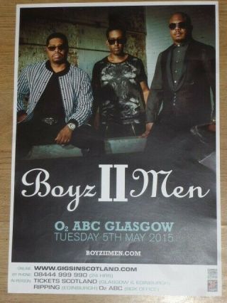 Boyz Ii Men.  Glasgow O2 Abc 5th May 2015 Concert/gig Poster.
