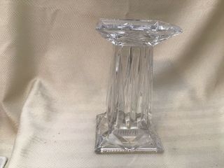 Marquis By Waterford Crystalline Quad Prism Candle Holder / Vase 7” Tall