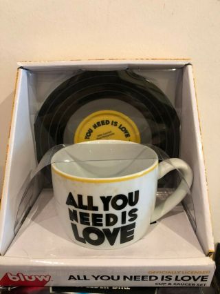 The Beatles All You Need Is Love Cup Saucer Set John Lennon Paul Mccartney