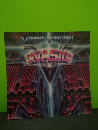 Vinnie Vincent Invasion Lp Flat Promo 12x12 Poster