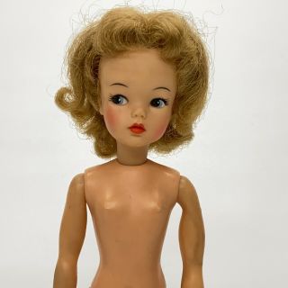 Vintage 1960s Ideal Tammy Doll 12” Blonde Hair Bs - 12 No Clothing