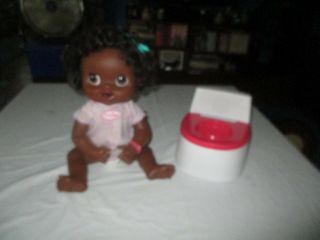 2010 Baby Alive Doll African American Talks Eats Poops & W Toilet
