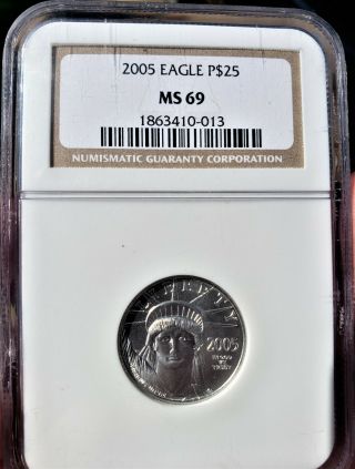2005 1/4 Oz Ms69 Platinum American Eagle