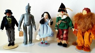 Wizard Of Oz 5×lot Dorothy,  Tin Man,  Scarecrow,  Cowardly Lion,  & Wizard Of Oz