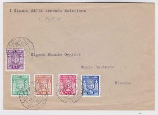 Italy Local Issues Campione 1944 Complete Set On Fdc Cover Perf 11 / N3752