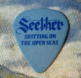 Seether // Shaun Morgan 2018 Tour Guitar Pick // Sh Tting On The Open Seas Blue