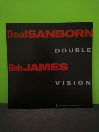 David Sanborn Bob James Double Vision Lp Flat Promo 12x12 Poster