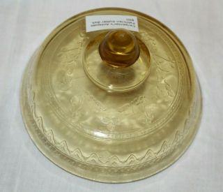Federal Depression Glass Patrician " Spoke " Butter Lid " Need A Lid? " Lid Only