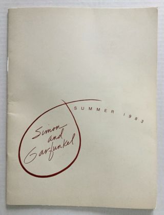 Summer 1983 Simon And Garfunkel Photo Book Concert Tour Program Paul Art Photos