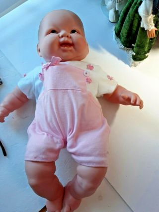 19 " Berenguer Cuddly Chubby Cloth Vinyl Baby Doll Pink Outfit Vintage Rare Dt9
